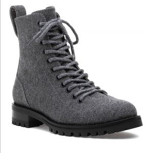 Jimmy Choo Charcoal Lace-Up Ankle Booties